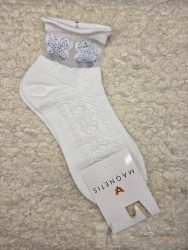 MAGNETIS pamut bokaz., mintás, 26/05, white, 2 pár