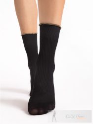 SASSY 40 den mintás bokafix, nero 0