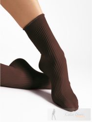 SASSY 40 den mintás bokafix, chocolate 0