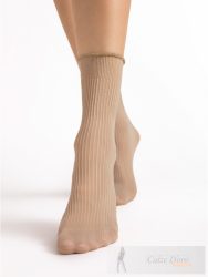 SASSY 40 den mintás bokafix, nude 0