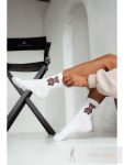 MILENA női zokni 105, maci, white 37-41