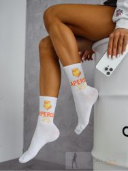 MILENA női zokni 163, aperol, white 37-41