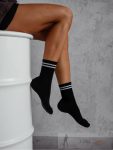 MILENA női zokni 118, csíkos, nero 37-41