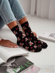 MILENA női zokni 158, maci, nero 37-41