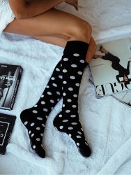 MILENA női térdz. 74, pöttyös 1, nero 37-41 MILENA női térdz. 74, pöttyös 1, nero 37-41