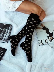 MILENA női térdz. 74, pöttyös 2, nero 37-41 MILENA női térdz. 74, pöttyös 2, nero 37-41