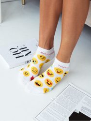 MILENA női bokaz. 26, emoji, white, 37-41