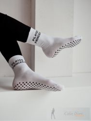 MILENA női zokni 173, pilates ABS, white/nero 37-41