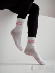 MILENA női zokni 173, pilates ABS, white/pink 37-41