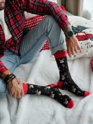 MILENA férfi zokni 134, szarvas, nero 38-41